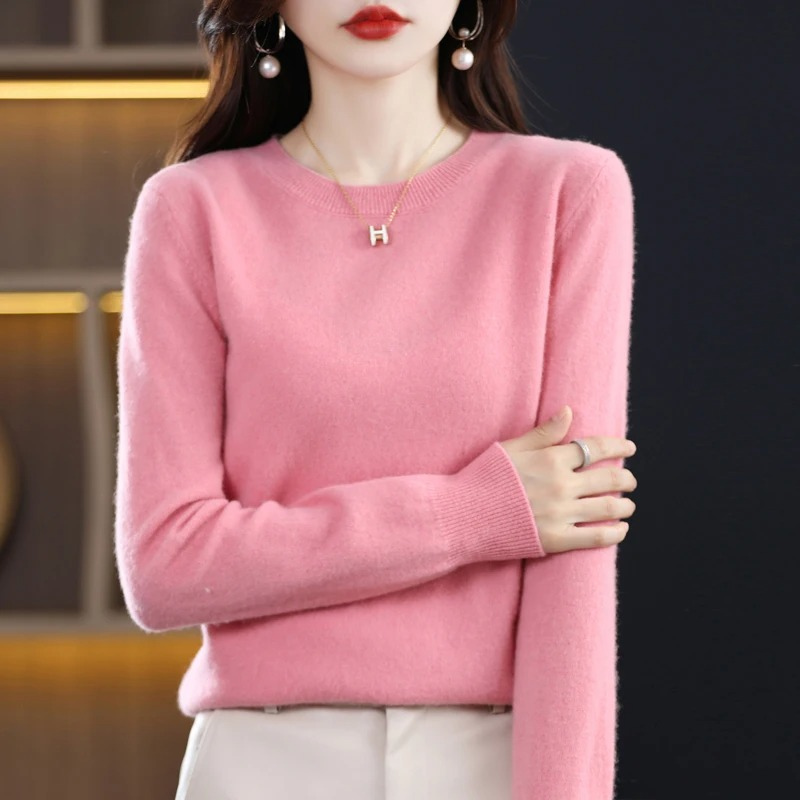Lune London | Women's Cashmere Sweater Classic Round Neck Soft Stylish