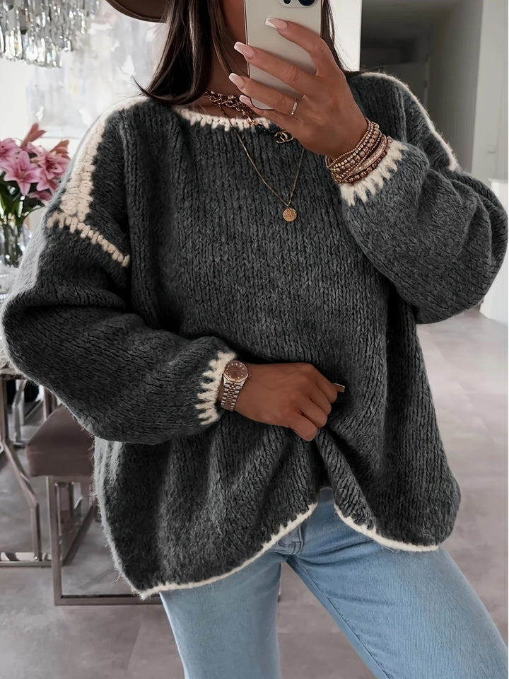 Lune London | Loose Knit Sweater Soft and Cozy Unique Crochet Details