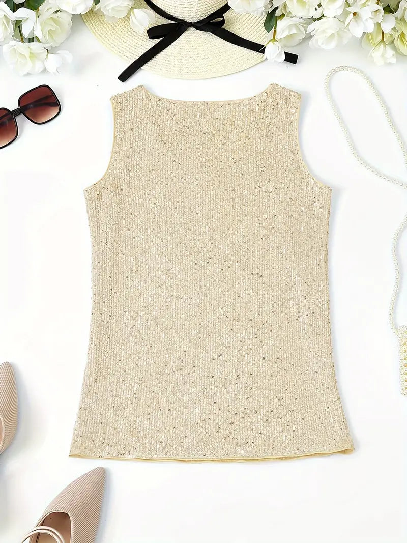 Lune London | Sleeveless Top with Sequins