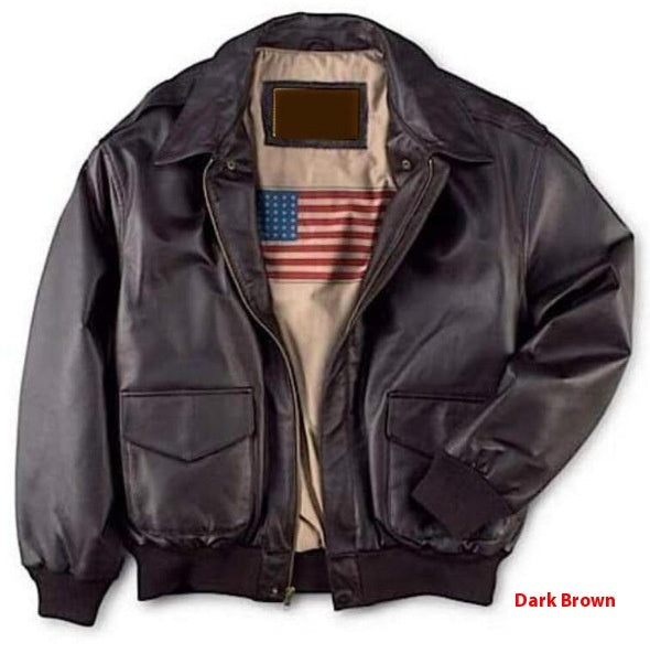 Lune London | Men's Retro Oversized Air Force Leather Coat