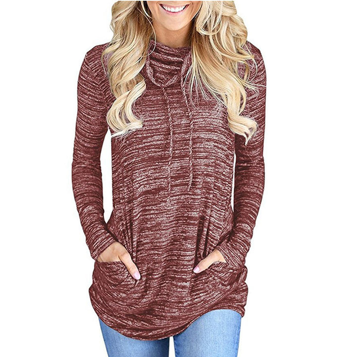 Ladies long sleeve hoodie with practical kangaroo pocket design Lune London