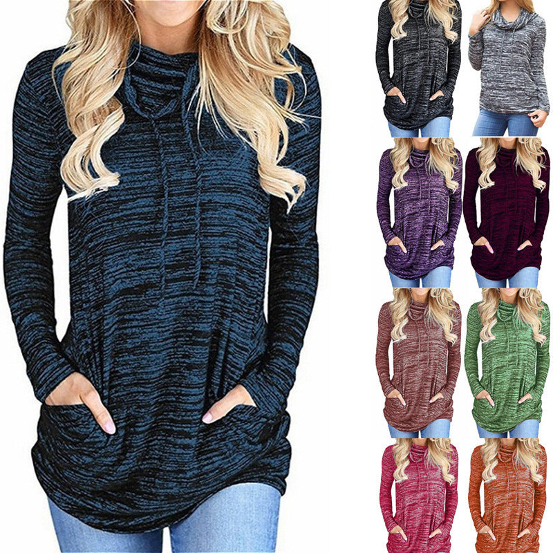 Ladies long sleeve hoodie with practical kangaroo pocket design Lune London