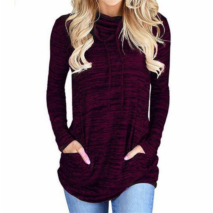 Ladies long sleeve hoodie with practical kangaroo pocket design Lune London