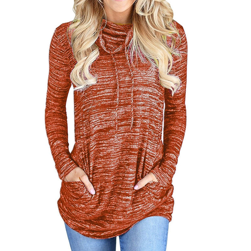 Ladies long sleeve hoodie with practical kangaroo pocket design Lune London