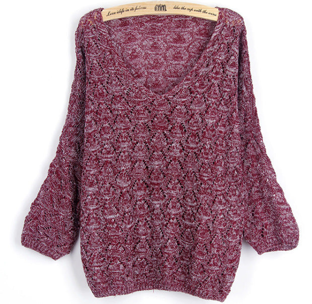 Lightweight knitted sweater for women with delicate lace pattern Lune London