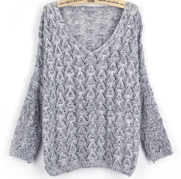 Lightweight knitted sweater for women with delicate lace pattern Lune London