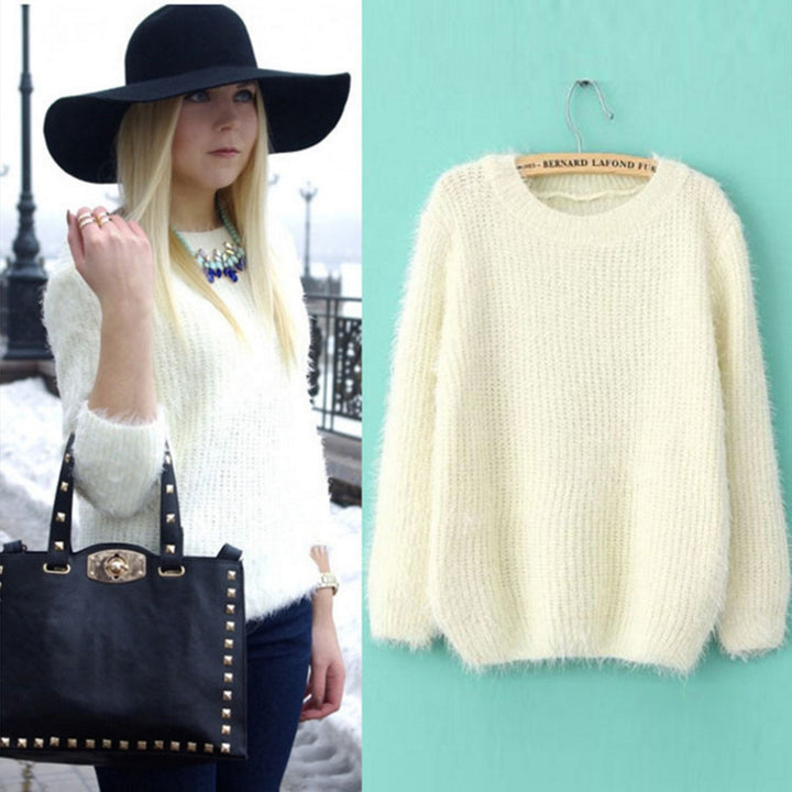 Ladies Soft Sweater with Structured Design and Round Neck Lune London