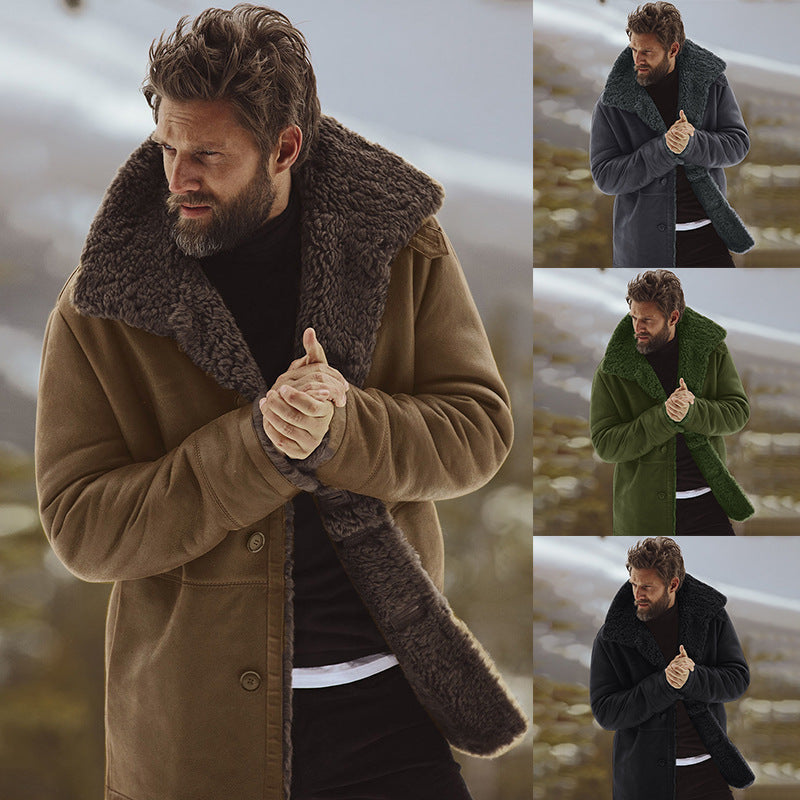 Men's plush coat with soft lining and generous collar Lune London