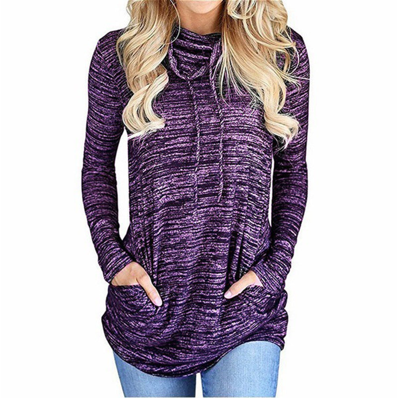 Ladies long sleeve hoodie with practical kangaroo pocket design Lune London