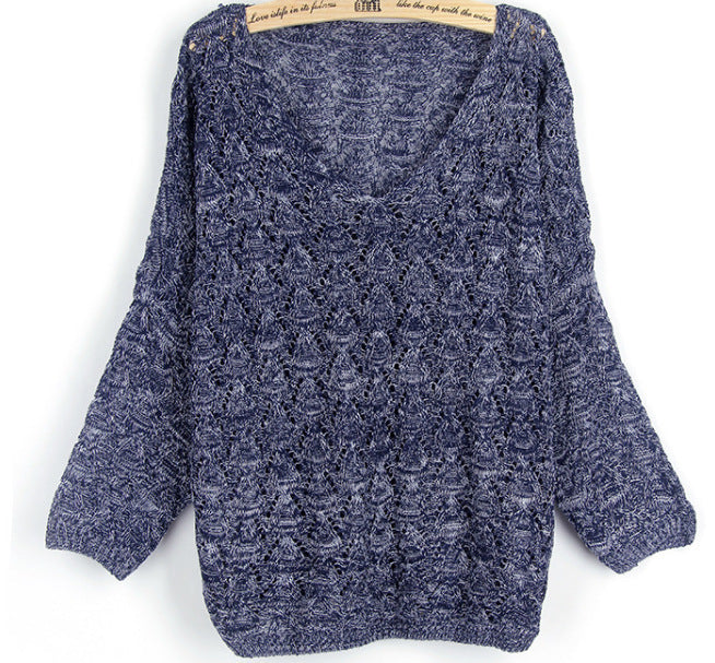 Lightweight knitted sweater for women with delicate lace pattern Lune London