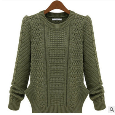 Chunky knit sweater for women with textured design and side pockets Lune London