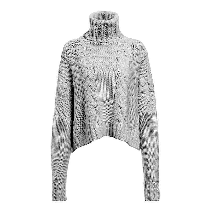 Chunky knit sweater for women with high turtleneck and relaxed fit Lune London