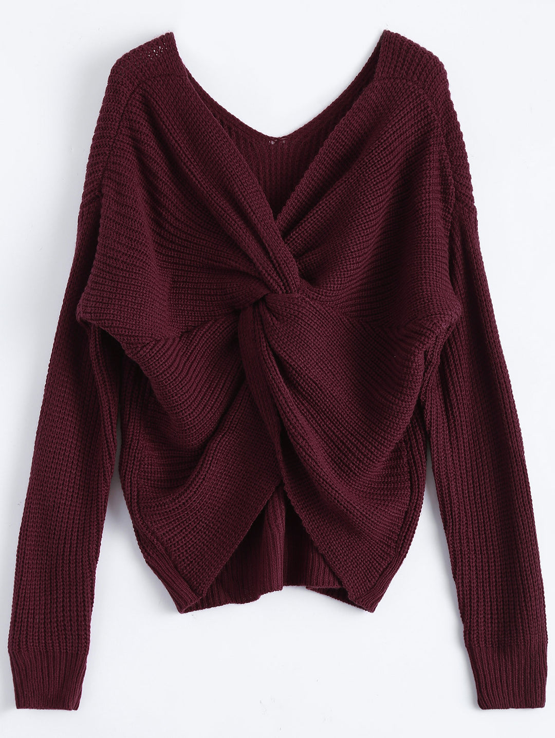 Women's sweater with open back and bow design Lune London