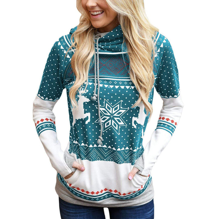 Hoodie for women with a modern Nordic pattern Lune London