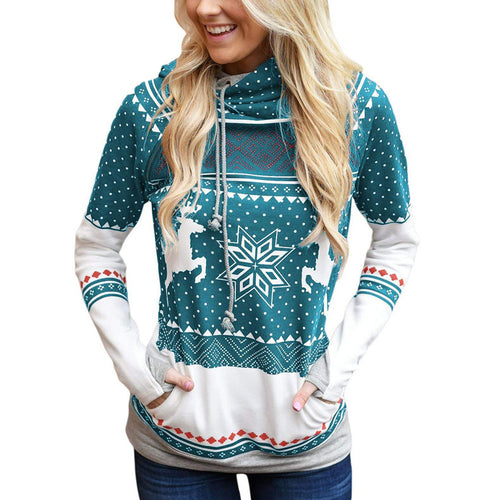 Hoodie for women with a modern Nordic pattern Lune London
