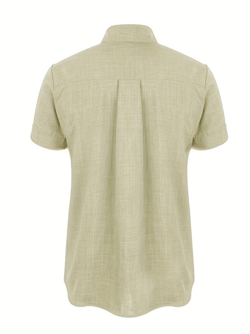 Chic und Stil | Classic Casual Short Sleeve Shirt with Buttons for Men