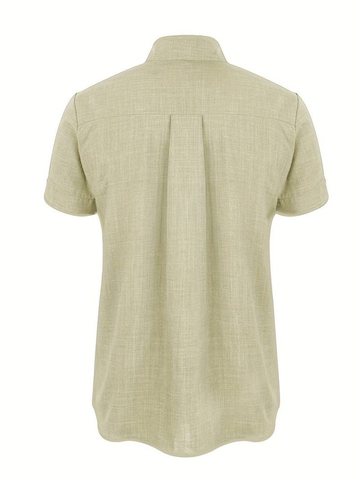 Chic und Stil | Classic Casual Short Sleeve Shirt with Buttons for Men