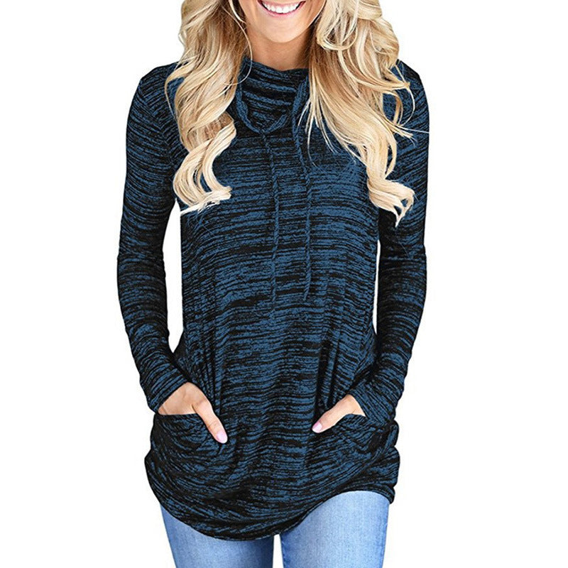 Ladies long sleeve hoodie with practical kangaroo pocket design Lune London