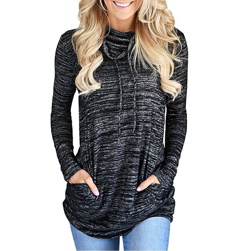 Ladies long sleeve hoodie with practical kangaroo pocket design Lune London