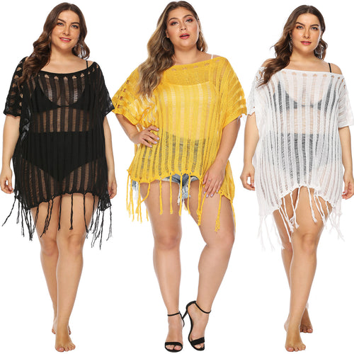 Ladies Relaxed Knit Beach Cover-Up Lune London