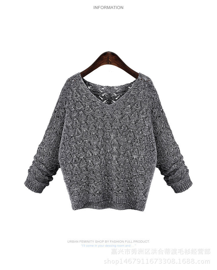 Lightweight knitted sweater for women with delicate lace pattern Lune London