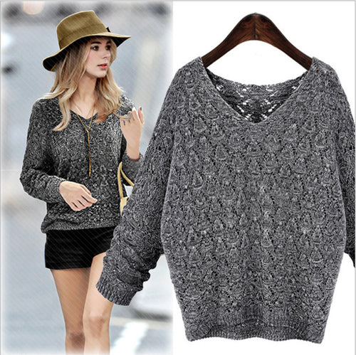 Lightweight knitted sweater for women with delicate lace pattern Lune London