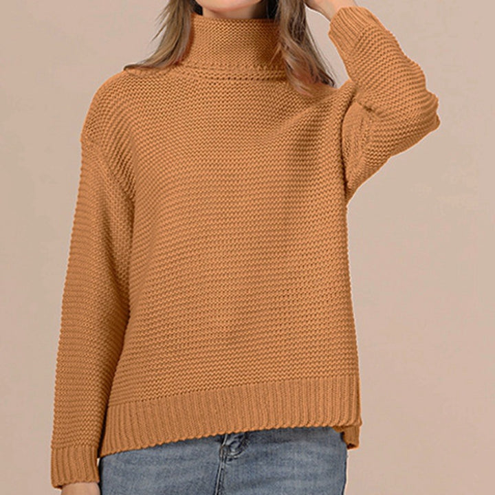 Thick knit sweater for women with a high turtleneck and a relaxed fit Lune London