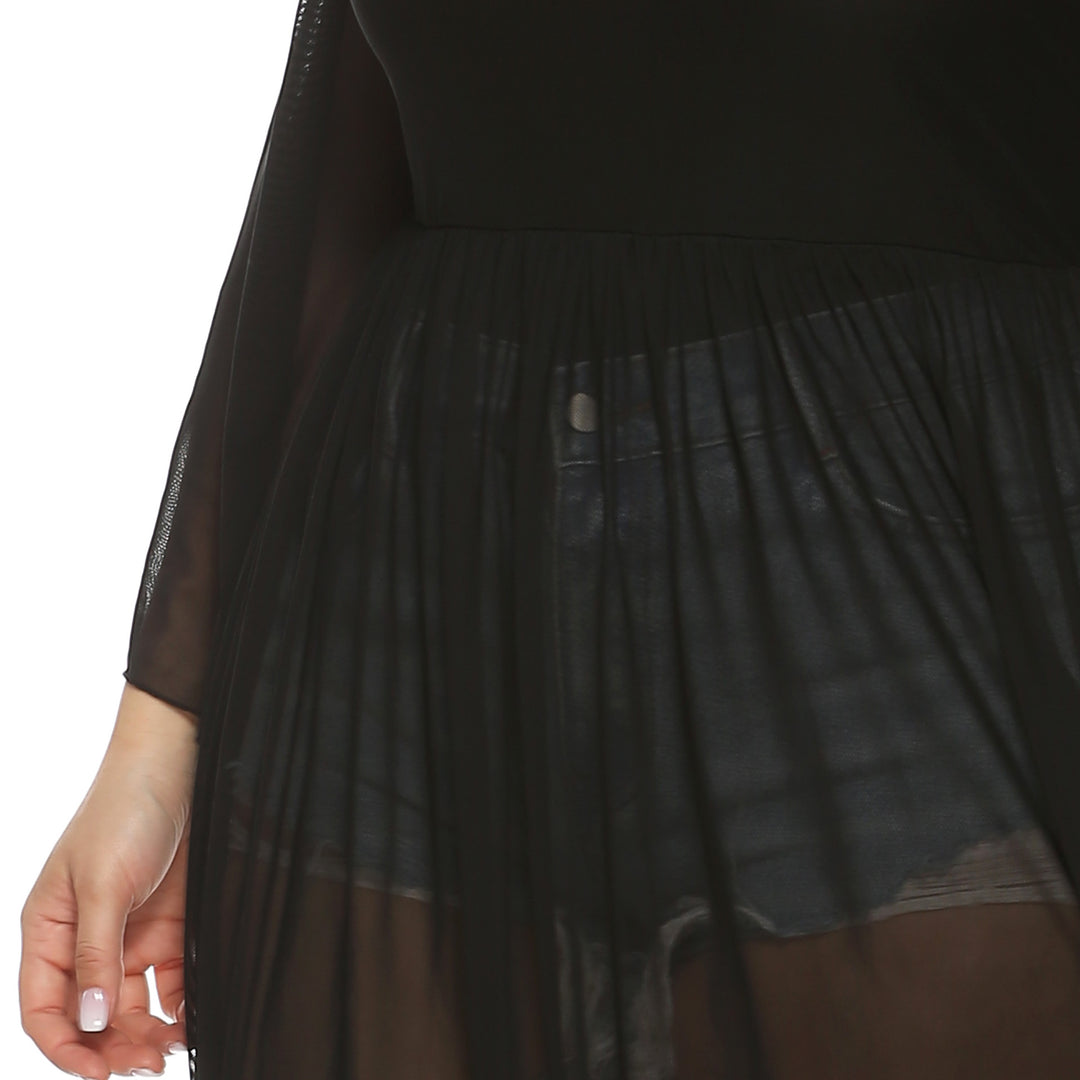 Women Transparent Long Sleeve Beach Cover Up Lune London