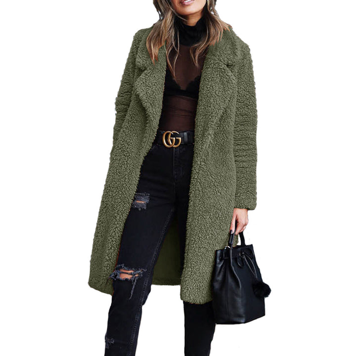 Ladies Long Cozy Coat in Faux Fur Lune London