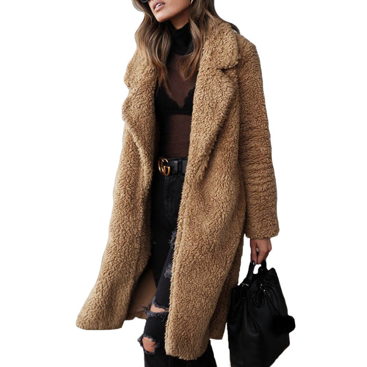 Ladies Long Cozy Coat in Faux Fur Lune London