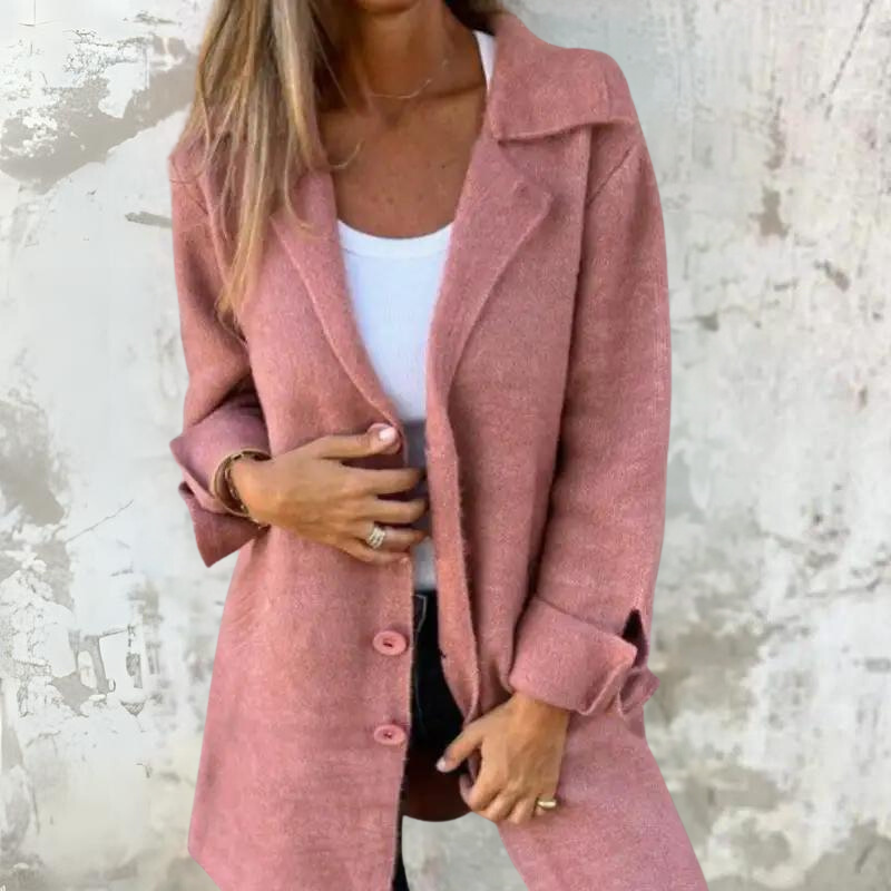 Lune London | Coat - Long Model - Classic Notch Collar - Button Closure - Elegant Details