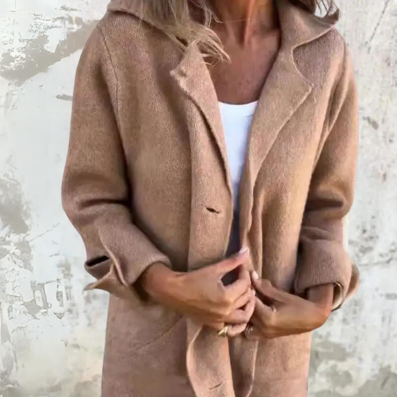 Lune London | Coat - Long Model - Classic Notch Collar - Button Closure - Elegant Details