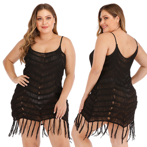 Ladies Light Fringe Bath Cover Tunic Lune London