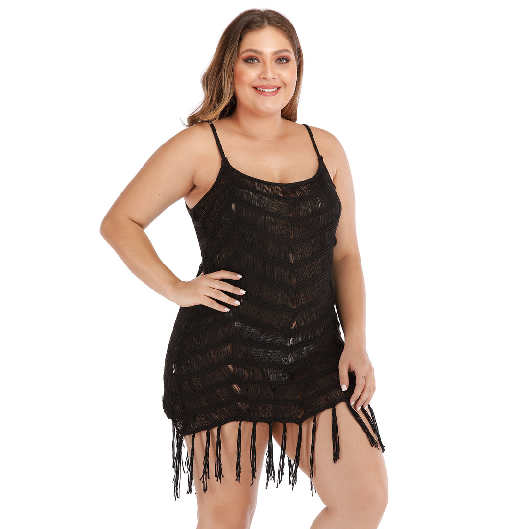 Ladies Light Fringe Bath Cover Tunic Lune London