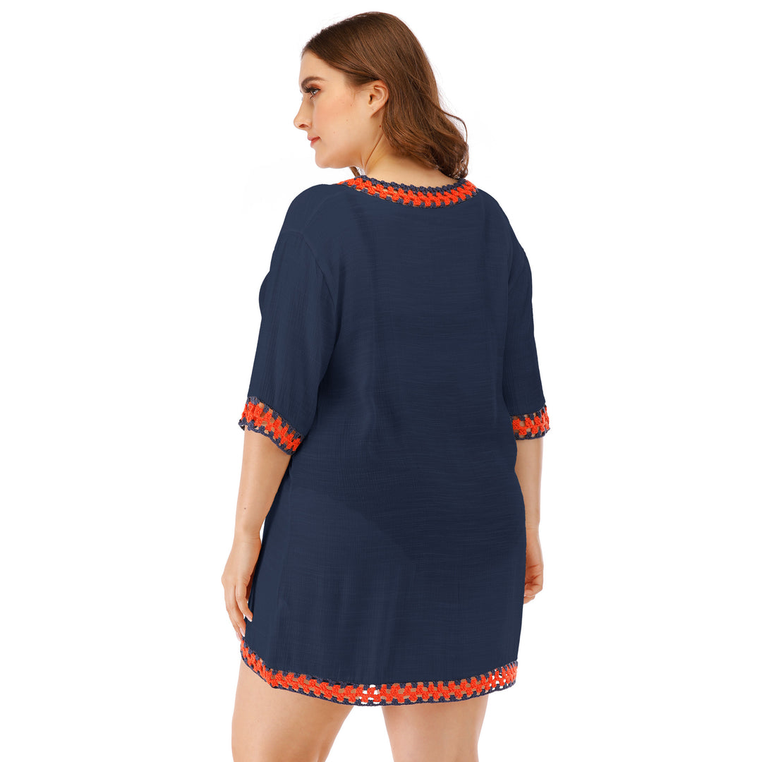 Ladies elegant embroidered beach tunic Lune London