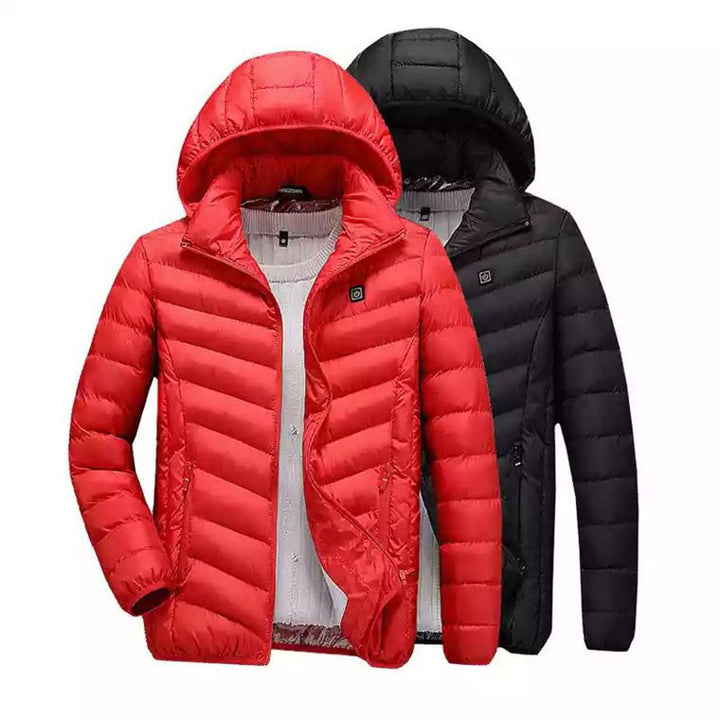 Lightweight quilted jacket for men with hood Lune London