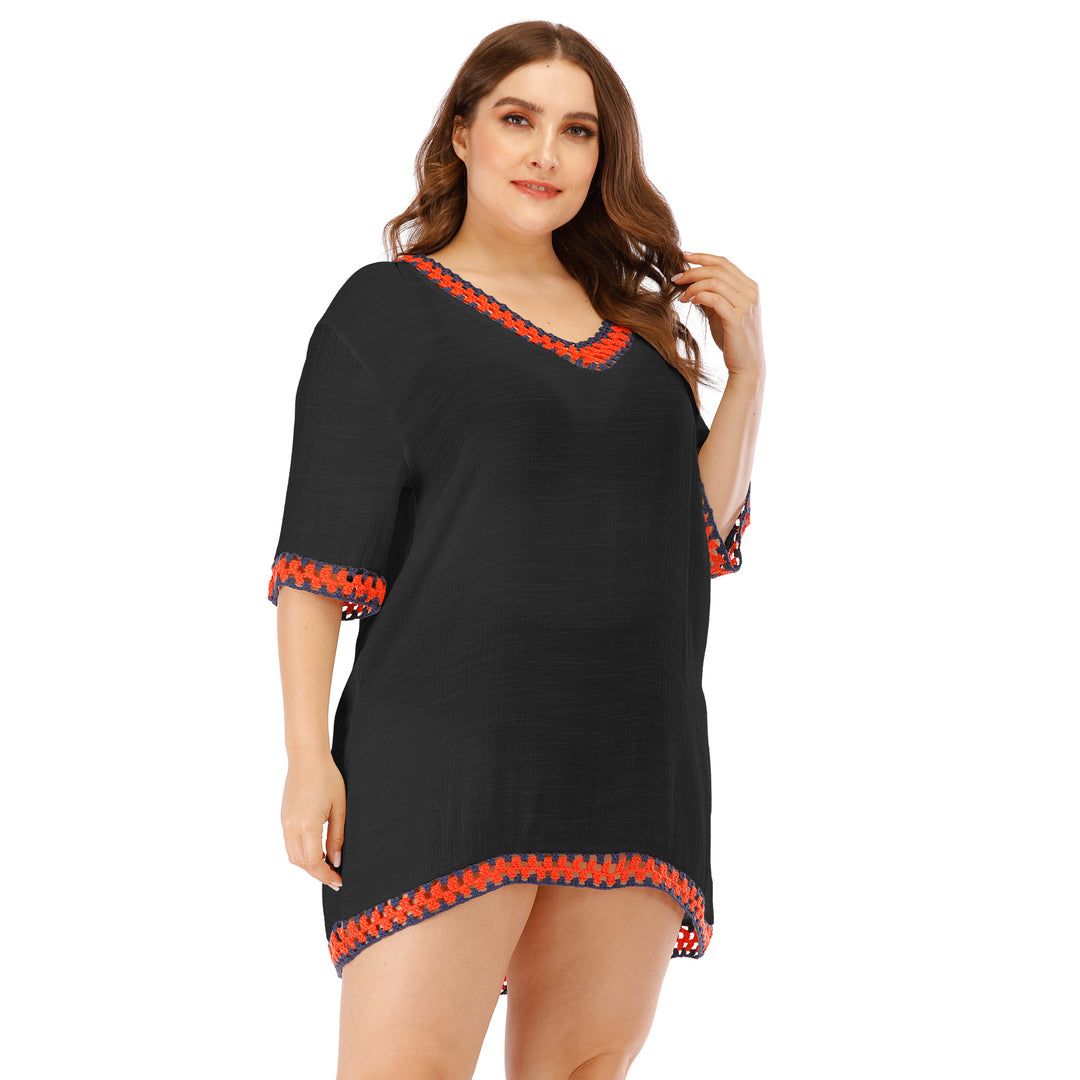 Ladies elegant embroidered beach tunic Lune London