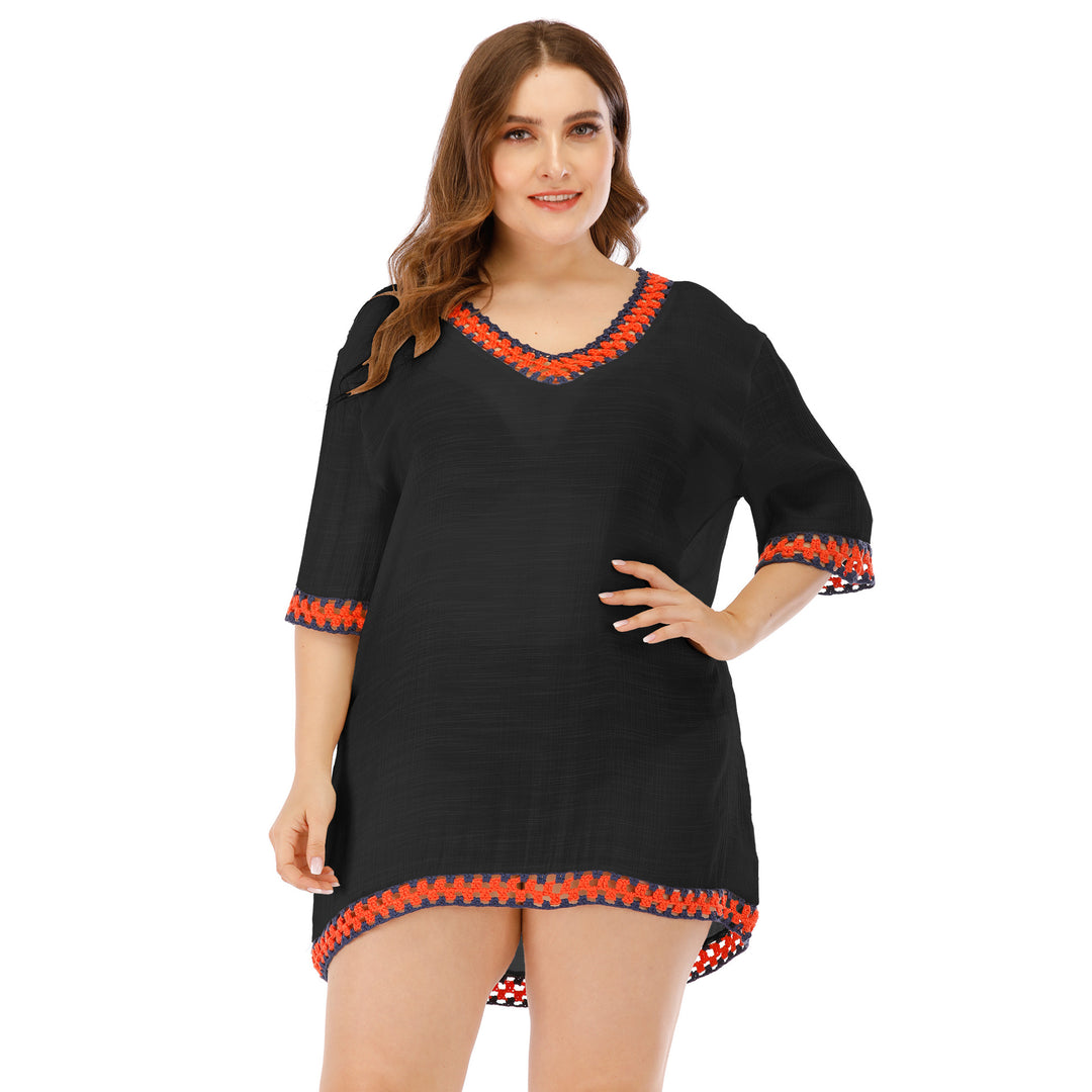 Ladies elegant embroidered beach tunic Lune London