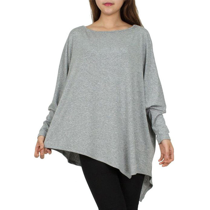 Haut surdimensionné pour femme avec ourlet asymétrique et coupe décontractée Chic & Stil