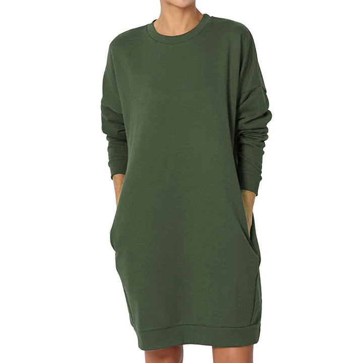 Casual sweatshirt dress for women with practical pockets and loose fit Lune London
