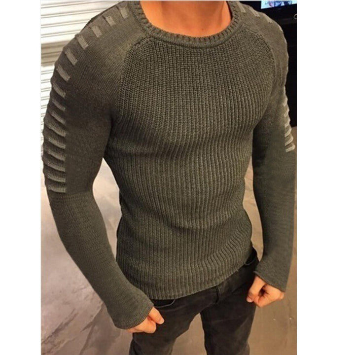 Stylish fine knit pullover for men with trendy contrasting stripes Lune London
