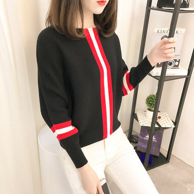 Lune London Women's Wide Sleeve Striped Sweater