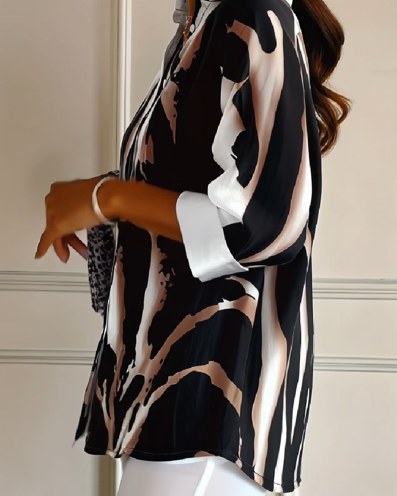 Lune London | Stand Collar Irregular Printed