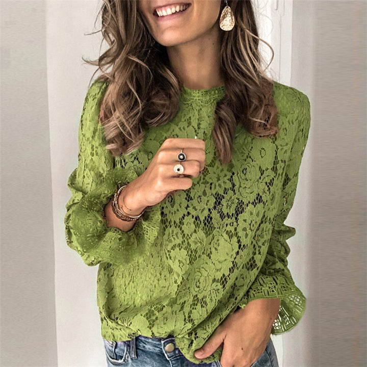 Ladies Transparent Lace Blouse Lune London