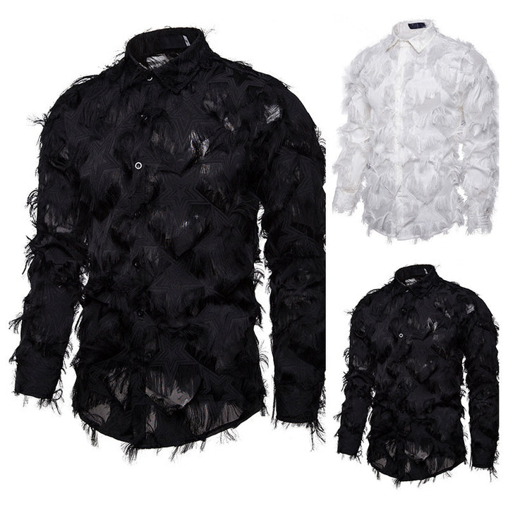Fashionable men's shirt with textured design Lune London