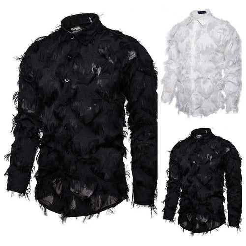 Fashionable men's shirt with textured design Lune London