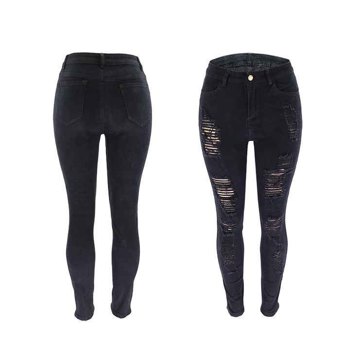 Skinny jeans for women with trendy ripped design Lune London