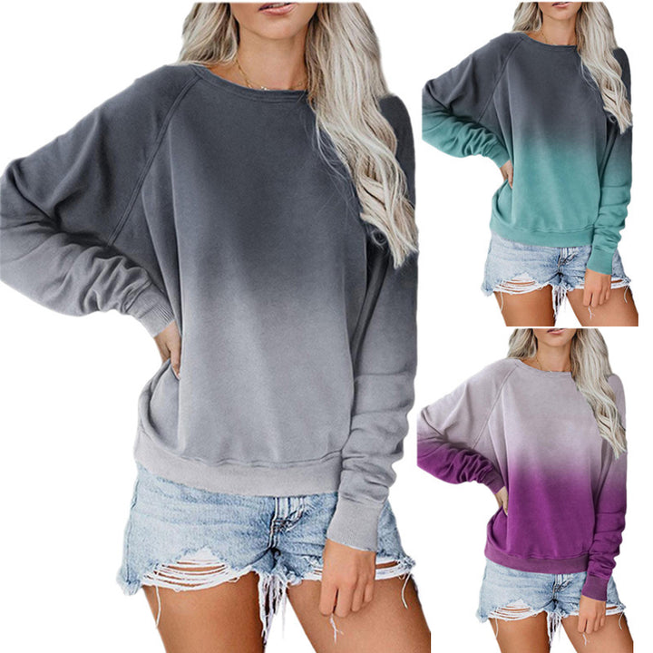 Casual oversized pullover for women with dip-dye effect Lune London