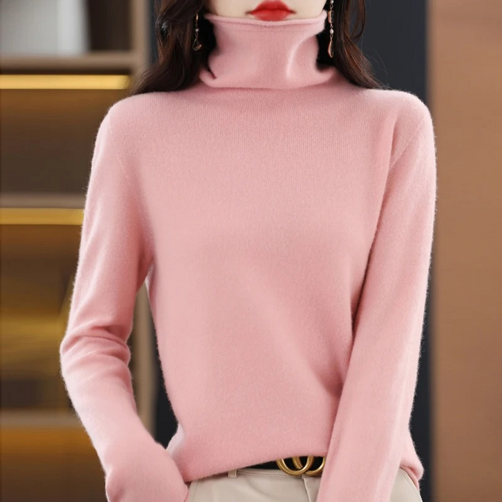 Lune London | Luxe Cashmere Pullover Women Soft Roll Neck Sweater Warm & Stylish