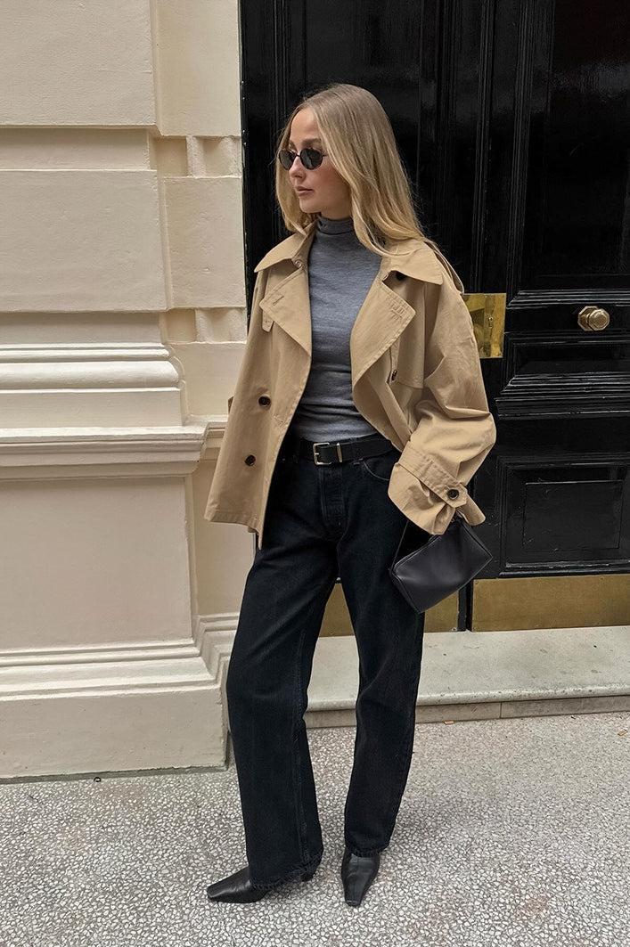 Lune London | Khaki Trench Collar Jacket